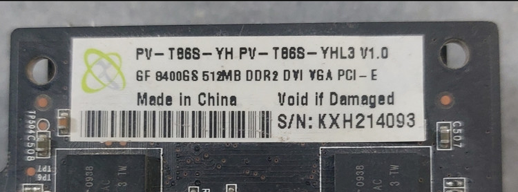 کارت گرافیک 512 مگابایت ایکس اف ایکس مدل 8400 جی اس سوکت DDR2