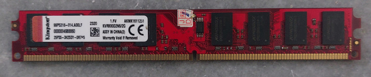 رم ۲ گیگ ddr2 دسکتاپ برند کینگستون دو ور چیپ اورجینال استوک کاملا سالم