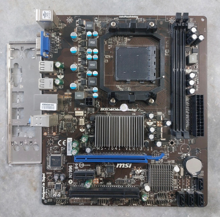 مادربرد ddr3 ام اس آی مدل ms-7641 استوک کاملا سالم