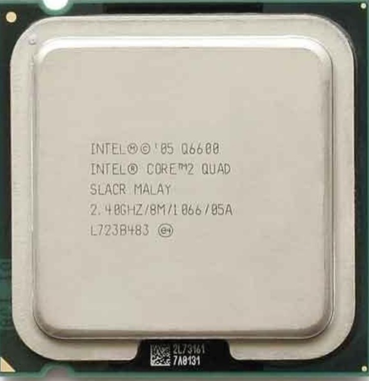 سی پی یو چهار هسته ای اینتل مدل Q6600 quad core استوک