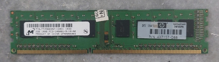 رم ۲ گیگ DDR3 دسکتاپ برند میکرون یک ور چیپ اورجینال استوک کاملا سالم