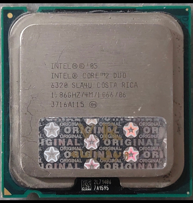 سی پی یو دو هسته ای اینتل مدل core 2 duo 6320 استوک