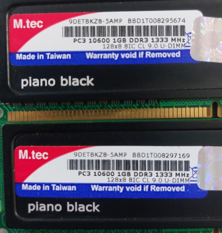 رم 2 گیگ ddr3 دسکتاپ ۱۳۳۳ جفت دوال کانال استوک و کاملا سالم