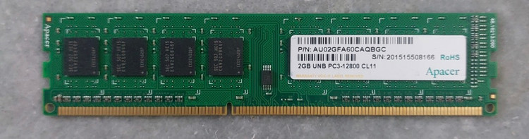 رم دسکتاپ ۲ گیگ ddr3 باس 1600 برند اپیسر یک ور چیپ اورجینال استوک