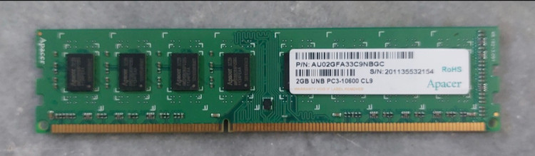 رم ۲ گیگ DDR3 دسکتاپ برند اپیسر دو ور چیپ اورجینال استوک کاملا سالم