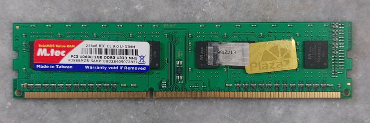 رم ۲ گیگ DDR3 دسکتاپ برند twinmos یک ور چیپ اورجینال استوک کاملا سالم