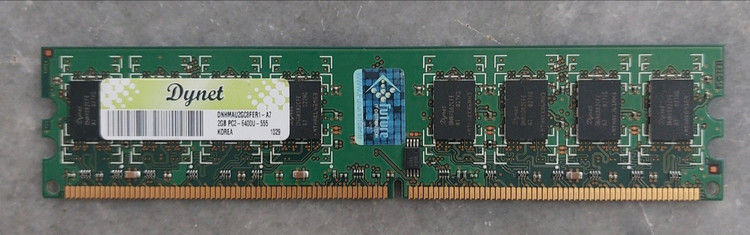 رم ۲ گیگ ddr2 دسکتاپ برند دینت دو ور چیپ اورجینال استوک کاملا سالم