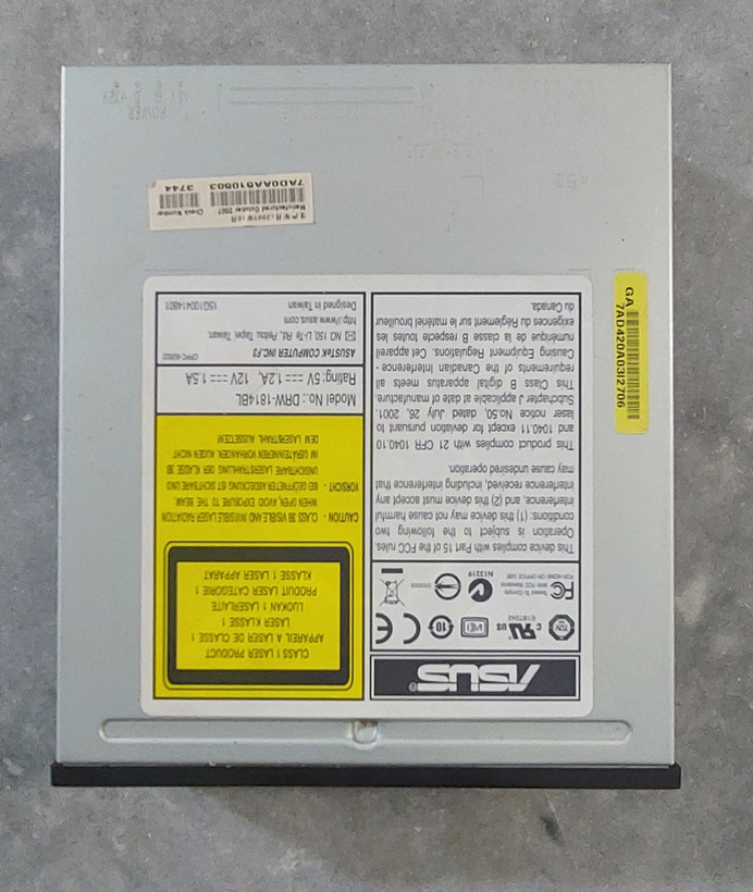 DVD رایتر ایسوس ide استوک و کاملا سالم