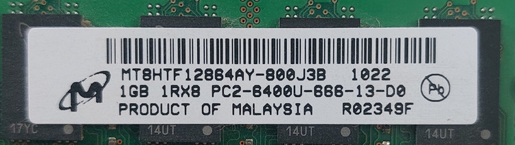 رم ۱ گیگ ddr2 دسکتاپ برند میکرون دو ور چیپ اورجینال استوک کاملا سالم
