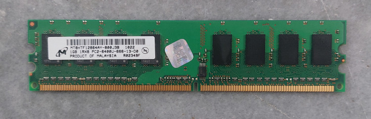 رم ۱ گیگ ddr2 دسکتاپ برند میکرون دو ور چیپ اورجینال استوک کاملا سالم