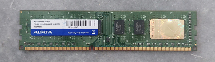 رم ۲ گیگ DDR3 دسکتاپ برند ای دیتا دو ور چیپ اورجینال استوک کاملا سالم