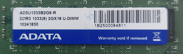 رم ۲ گیگ DDR3 دسکتاپ برند ای دیتا دو ور چیپ اورجینال استوک کاملا سالم