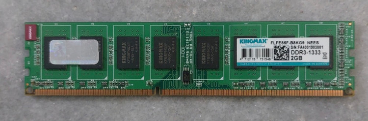 رم دسکتاپ ۲ گیگ ddr3 باس ۱۳۳۳ برند کینگ مکس دو ور چیپ اورجینال استوک