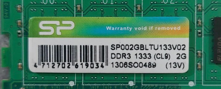 رم ۲ گیگ ddr3 دسکتاپ باس ۱۳۳۳ برند sp دو ور چیپ اورجینال استوک