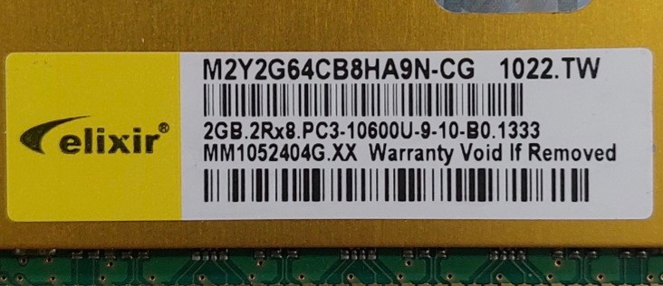 رم 2 گیگ DDR3 دسکتاپ فرکانس 1333 برند elixir هتسینک دار اورجینال استوک