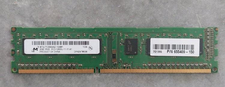 رم ۲ گیگ DDR3 دسکتاپ باس ۱۶۰۰ برند میکرون یک ور چیپ اورجینال استوک کاملا سالم