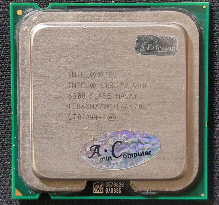 سی پی یو دو هسته ای اینتل مدل core 2 duo 6300 استوک