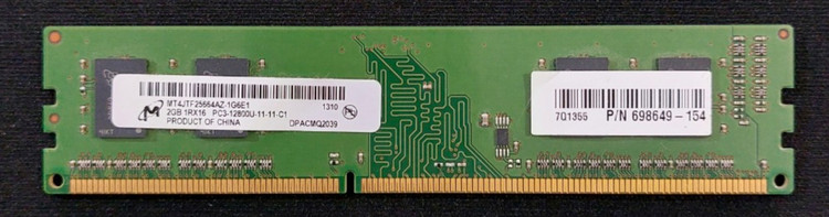 رم ۲ گیگ DDR3 دسکتاپ باس ۱۶۰۰ برند میکرون یک ور چیپ اورجینال استوک کاملا سالم