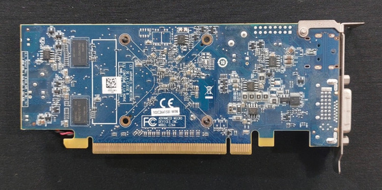 کارت گرافیک مینی کیس ۱ گیگ ddr3 سری 7400 برند ATI استوک به همراه تبدیل DVI به VGA
