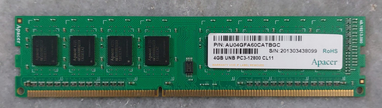 رم دسکتاپ 4 گیگ ddr3 باس 1600 برند اپیسر یک ور چیپ اورجینال استوک