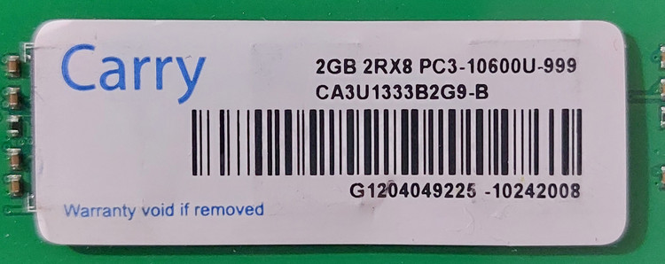 رم ۲ گیگ ddr3 دسکتاپ باس ۱۳۳۳ برند carry دو ور چیپ اورجینال استوک