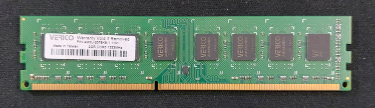 رم دسکتاپ ۲ گیگ ddr3 باس 1333 برند VERICO دو ور چیپ اورجینال استوک