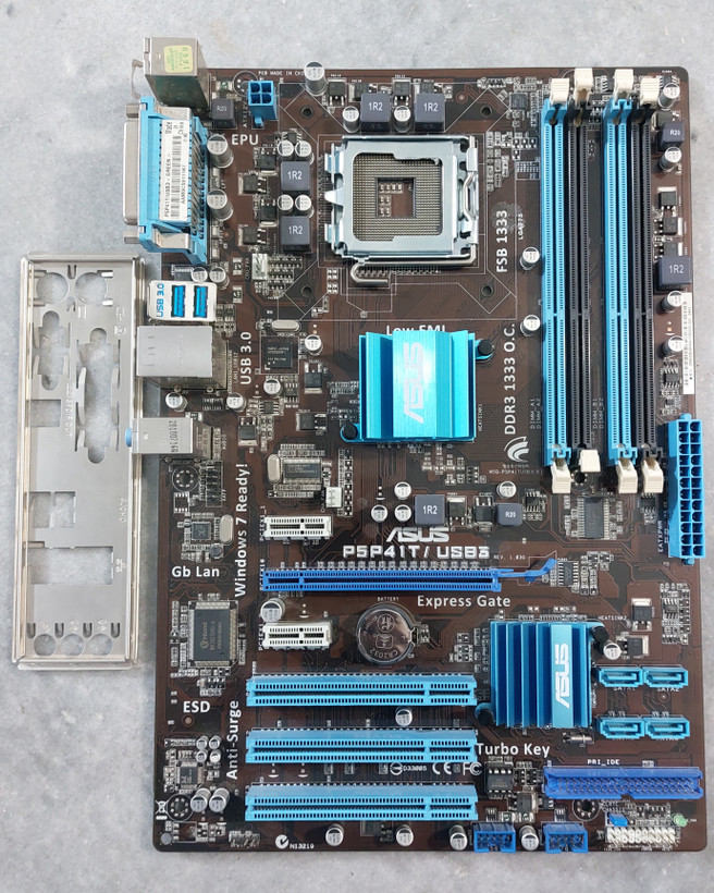 مادربرد DDR3 ایسوس مدل P5G41T-USB3 استوک کاملا سالم