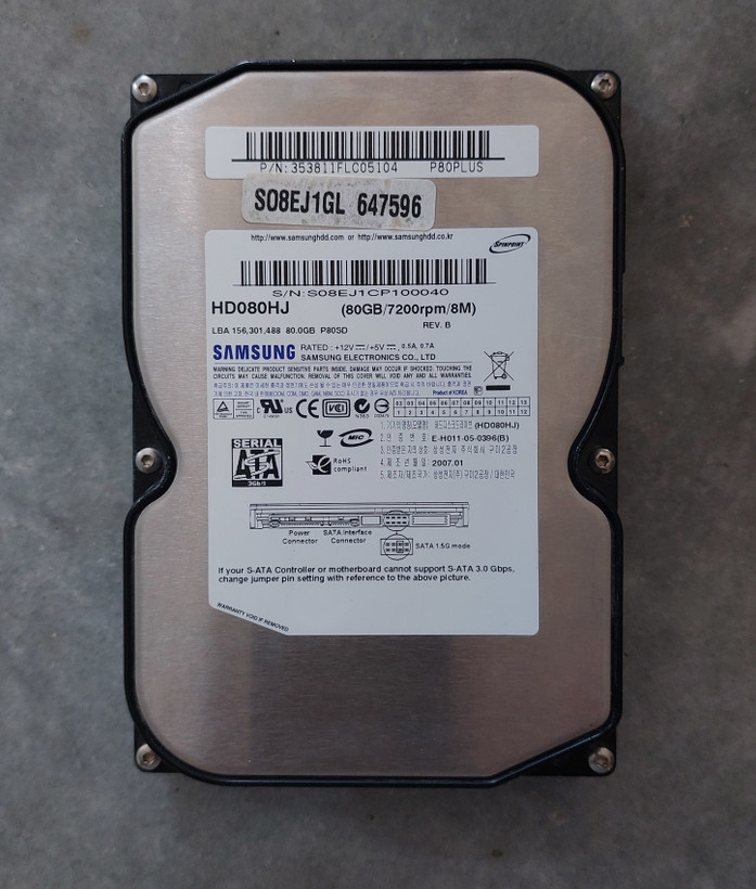 هارد ۸۰ گیگ اینترنال Samsung ساتا سلامت ۸۳ بدون بدسکتور استوک