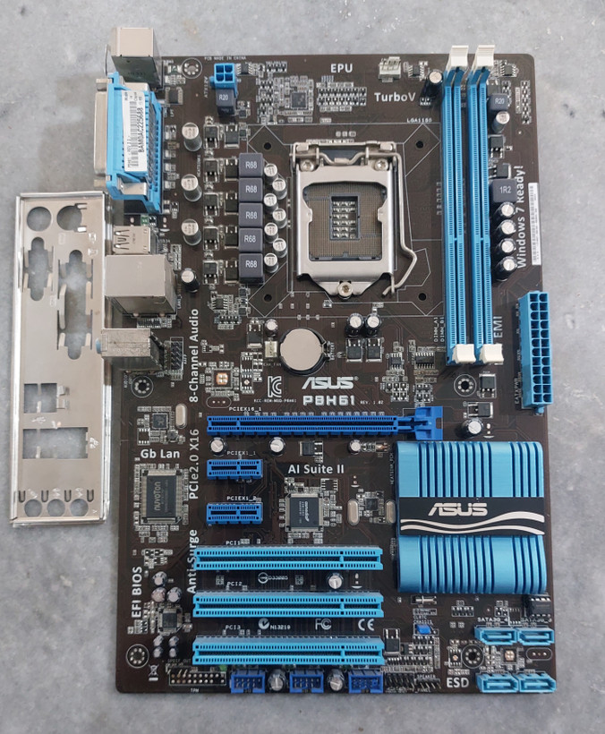 مادربرد ddr3 ایسوس مدل P8H61 استوک کاملا سالم