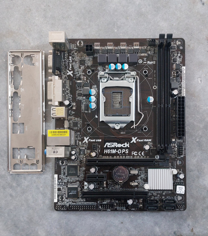 مادربرد ddr3 ازراک H61M-DPS استوک کاملا سالم