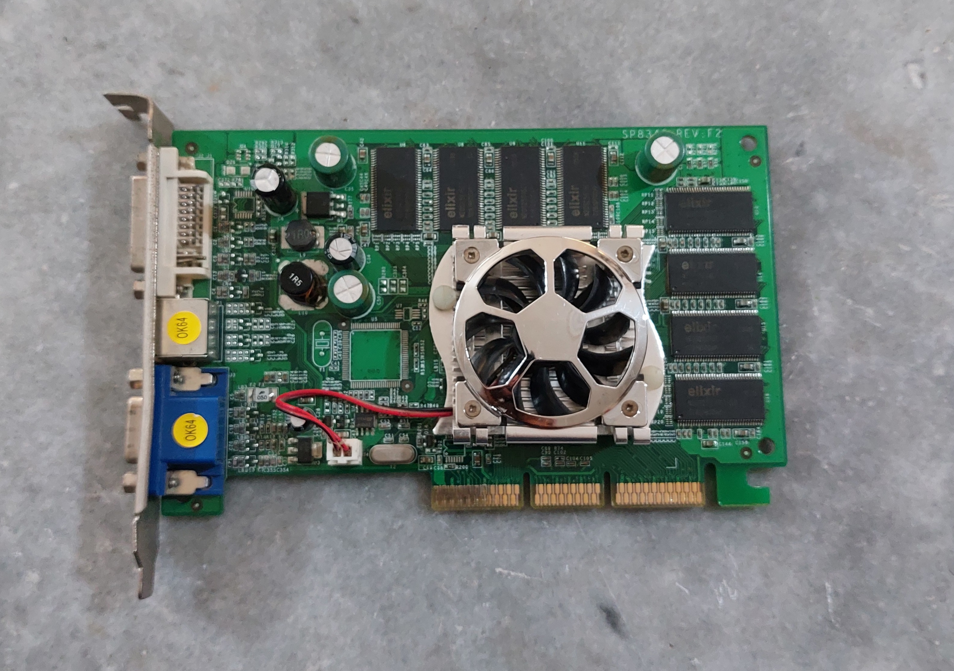 کارت گرافیک 256 مگابایت الیکسیر مدل FX 5500 سوکت AGP DDR1