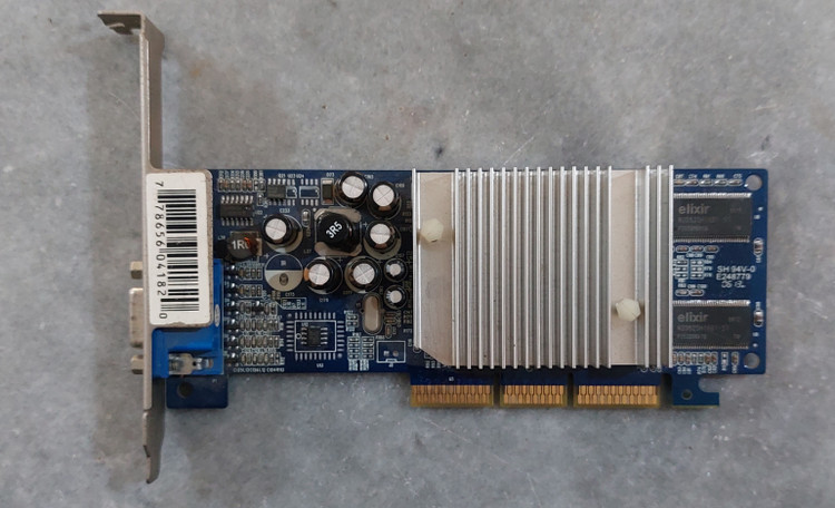 کارت گرافیک 256 مگابایت الیکسیر مدل FX 5200 سوکت AGP DDR1