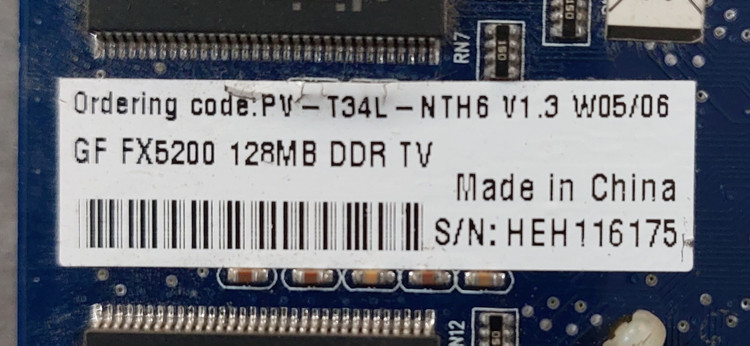 کارت گرافیک 256 مگابایت الیکسیر مدل FX 5200 سوکت AGP DDR1