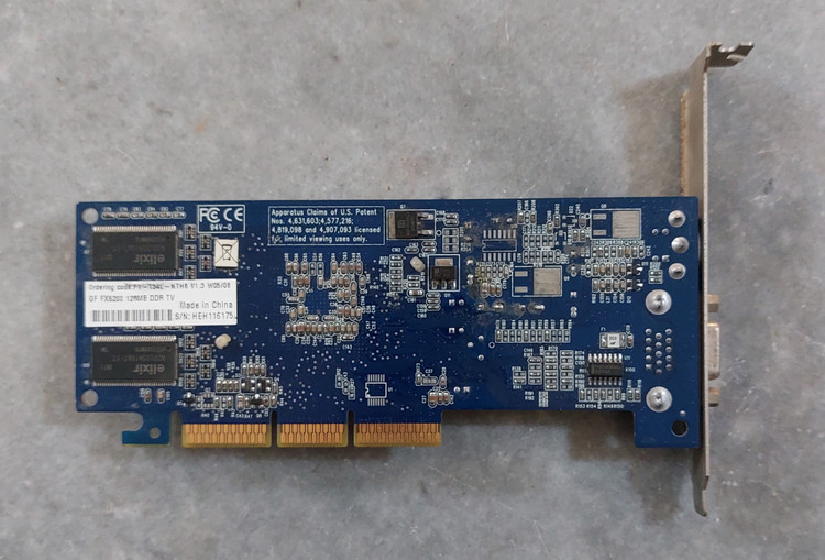 کارت گرافیک 256 مگابایت الیکسیر مدل FX 5200 سوکت AGP DDR1