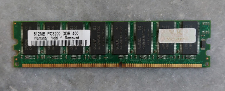 رم 512 مگابایت DDR1 دسکتاپ برند سامسونگ دو ور چیپ اورجینال استوک کاملا سالم