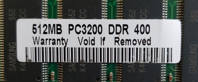 رم 512 مگابایت DDR1 دسکتاپ برند سامسونگ دو ور چیپ اورجینال استوک کاملا سالم