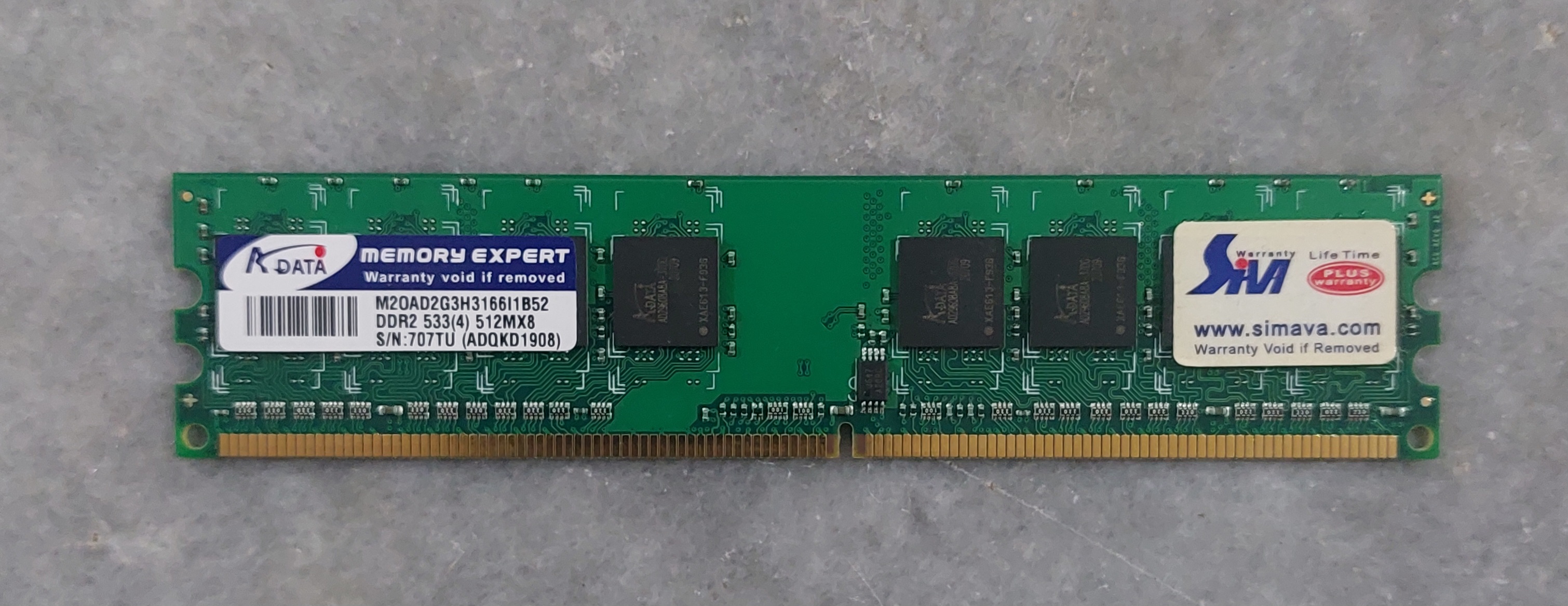 رم 512 مگابایت ddr2 دسکتاپ مدل ADATA استوک کاملا سالم