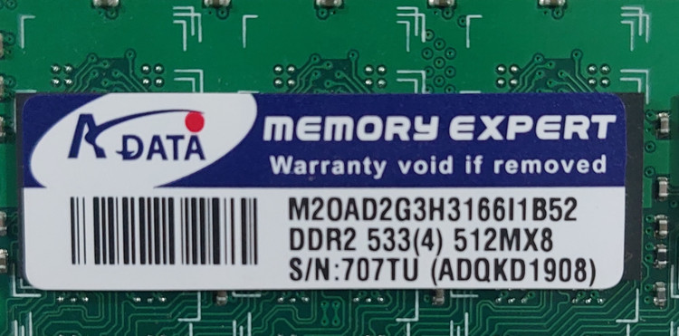 رم 512 مگابایت ddr2 دسکتاپ مدل ADATA استوک کاملا سالم