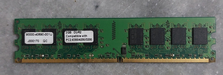 رم 2 گیگ ddr2 دسکتاپ برند سیمپلتک دو ور چیپ اورجینال استوک کاملا سالم