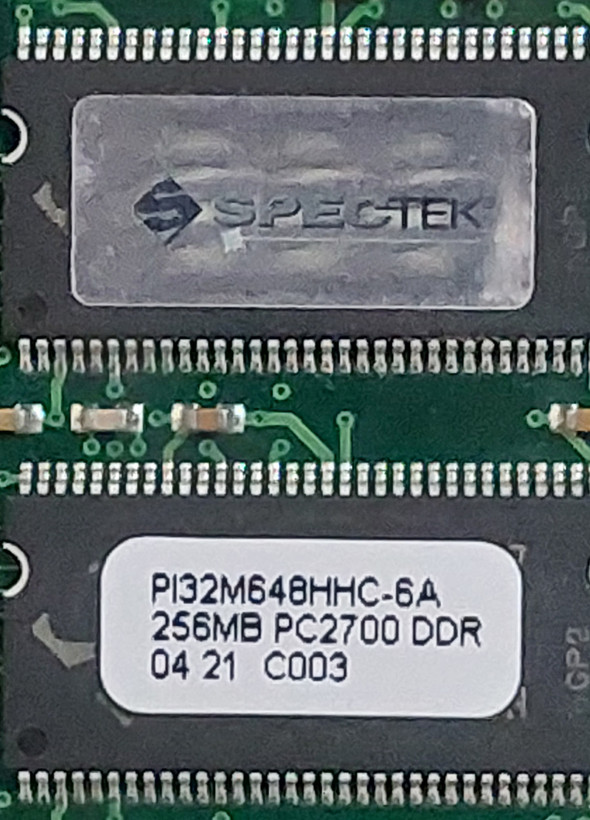 رم 256 مگابایت DDR1 دسکتاپ برند spectek یک ور چیپ اورجینال استوک کاملا سالم