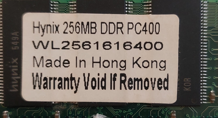 رم 256 مگابایت DDR1 دسکتاپ برند hynix یک ور چیپ اورجینال استوک کاملا سالم