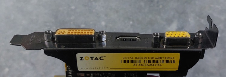 کارت گرافیک ۱ گیگ DDR2 مدل ZOTAC 8400GS