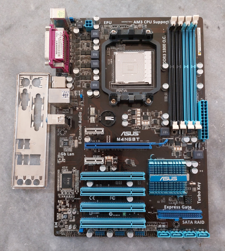 مادربرد ddr3 ایسوس مدل M4N68T استوک کاملا سالم